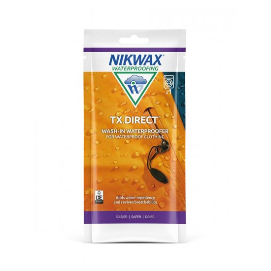 Nikwax TX Direct Wash In 100ml Pouch at JTS Biker Clothing